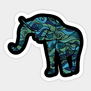 Cool Elephant Colorful Tribal T-shirt Sticker